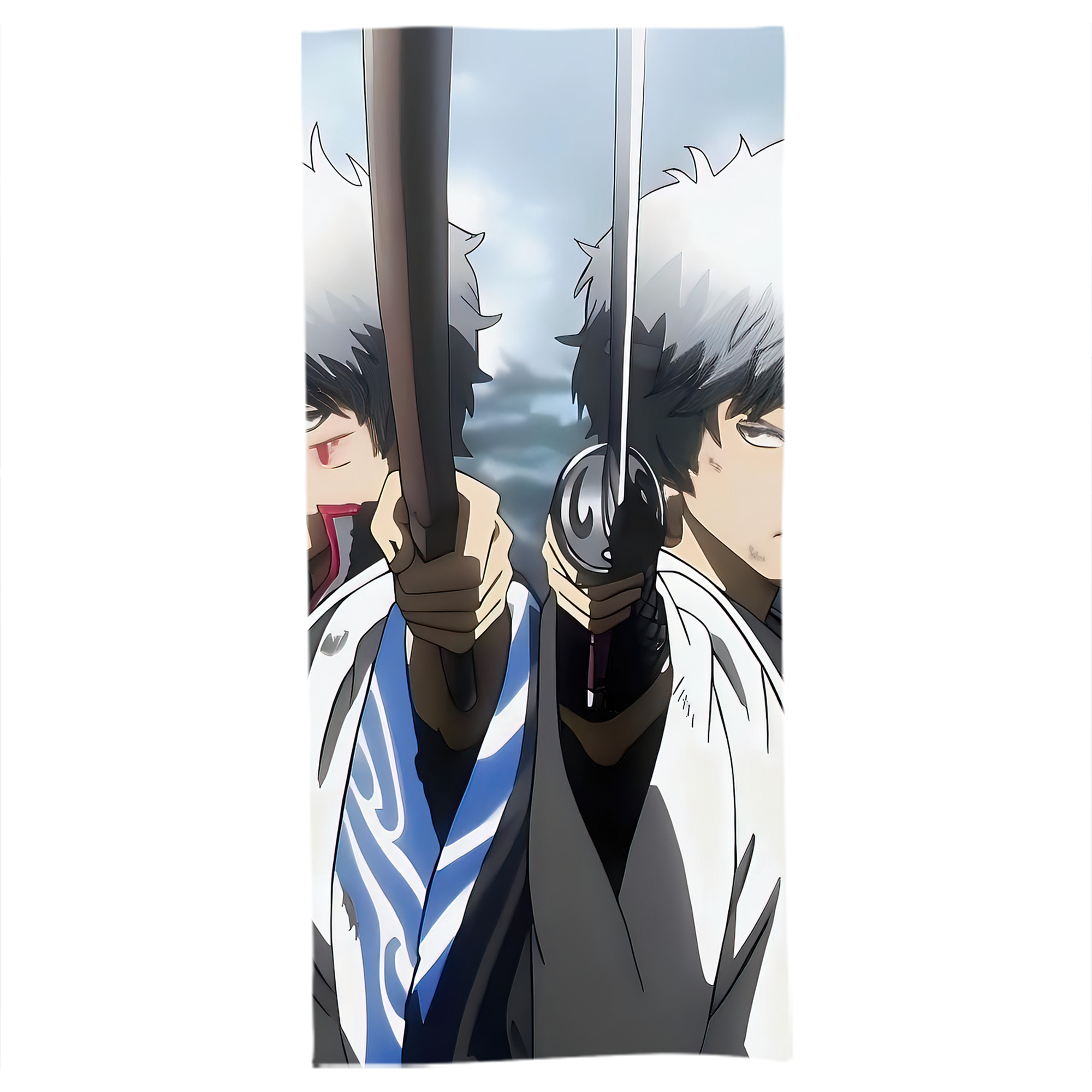 （画像用） ぎんたま 坂田銀時（さかたぎんとき） 神楽 志村新八（しむら しんぱち） GINTAMA Sakata Gintoki Kagura Shimura Shinpachi 大判バスタオル 70×140cm 吸水速乾 柔らかい肌触り