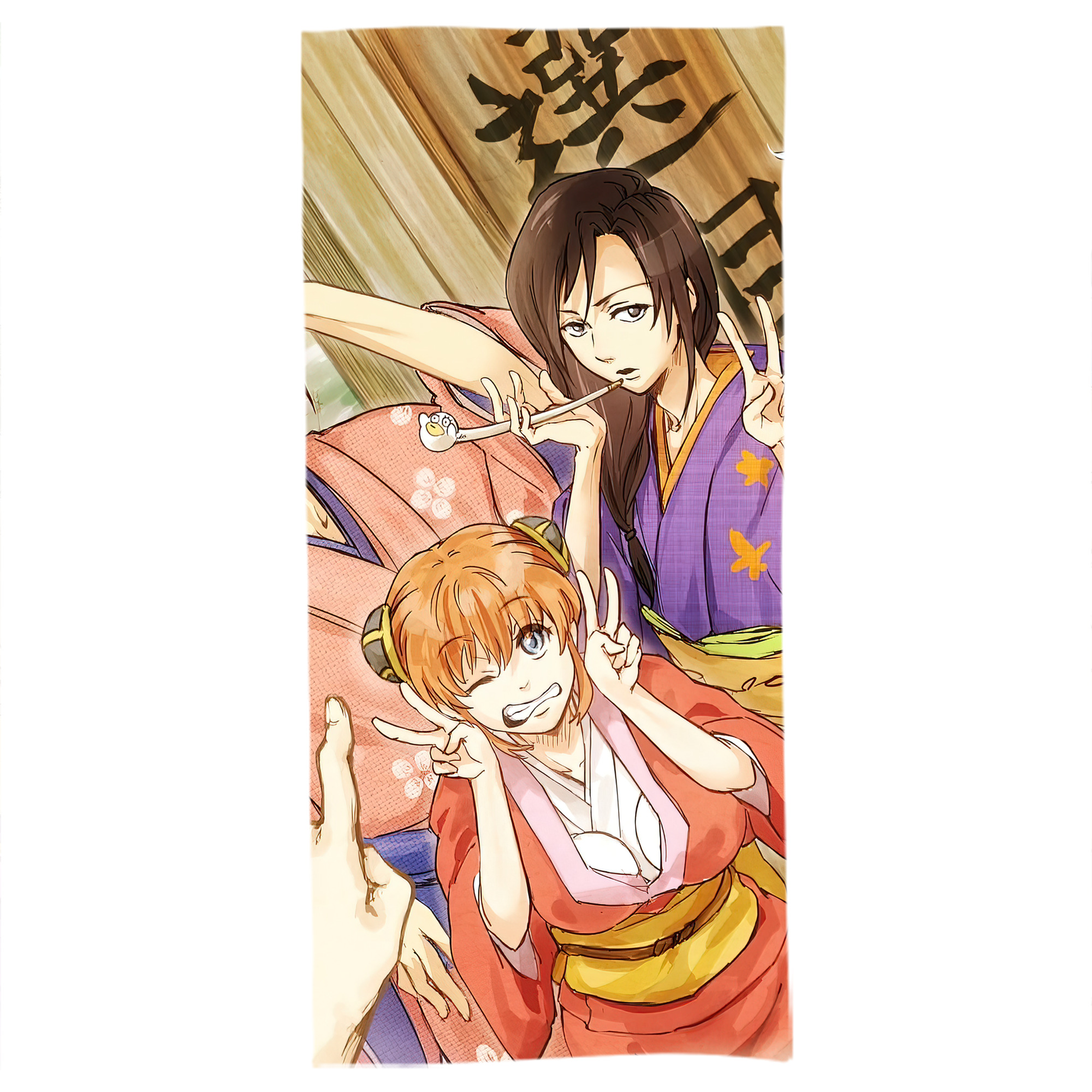 （画像用） ぎんたま 坂田銀時（さかたぎんとき） 神楽 志村新八（しむら しんぱち） GINTAMA Sakata Gintoki Kagura Shimura Shinpachi 大判バスタオル 70×140cm 吸水速乾 柔らかい肌触り