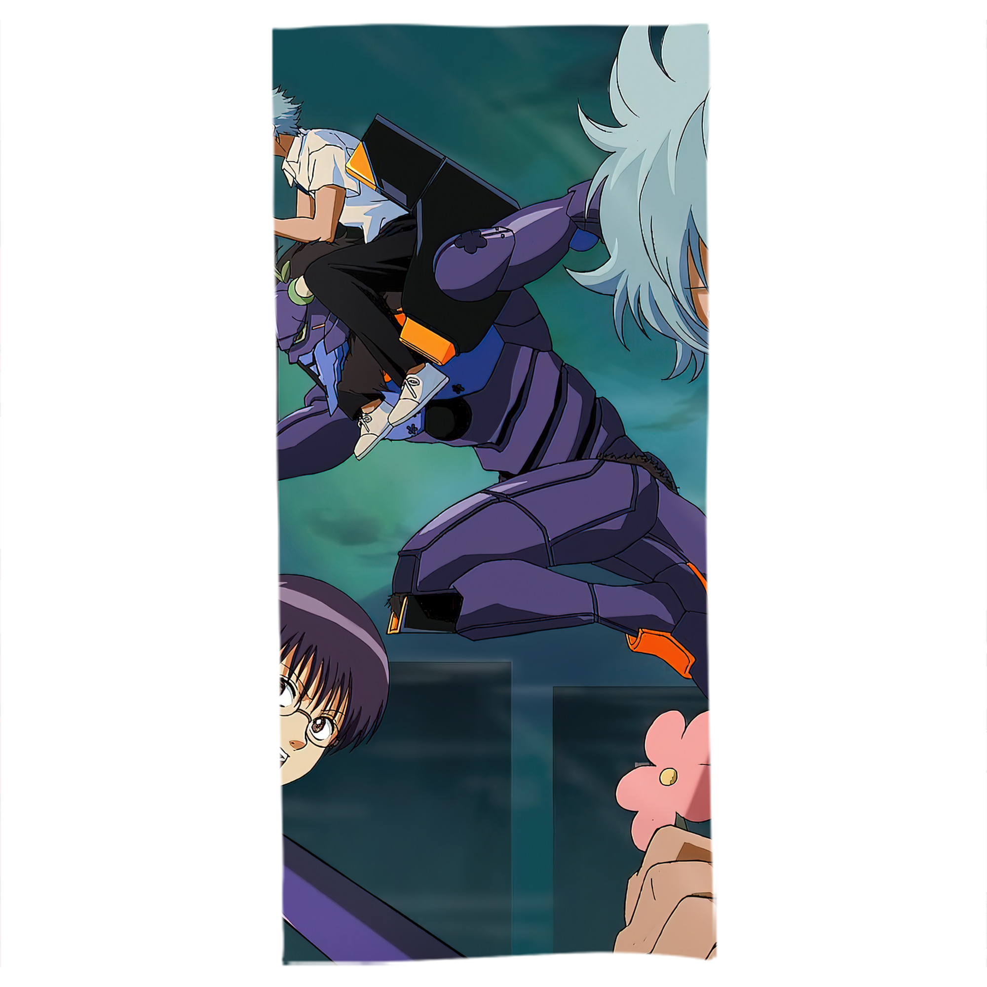 （画像用） ぎんたま 坂田銀時（さかたぎんとき） 神楽 志村新八（しむら しんぱち） GINTAMA Sakata Gintoki Kagura Shimura Shinpachi 大判バスタオル 70×140cm 吸水速乾 柔らかい肌触り