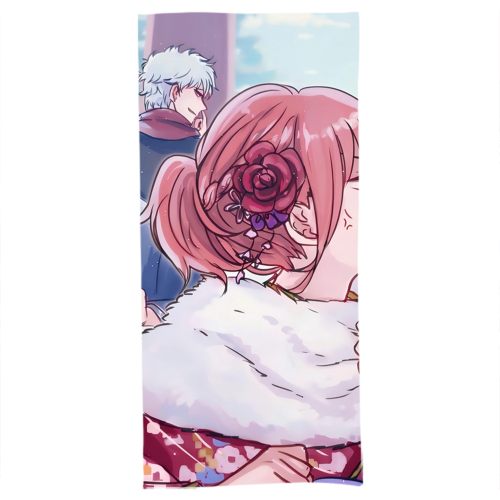 （画像用） ぎんたま 坂田銀時（さかたぎんとき） 神楽 志村新八（しむら しんぱち） GINTAMA Sakata Gintoki Kagura Shimura Shinpachi 大判バスタオル 70×140cm 吸水速乾 柔らかい肌触り
