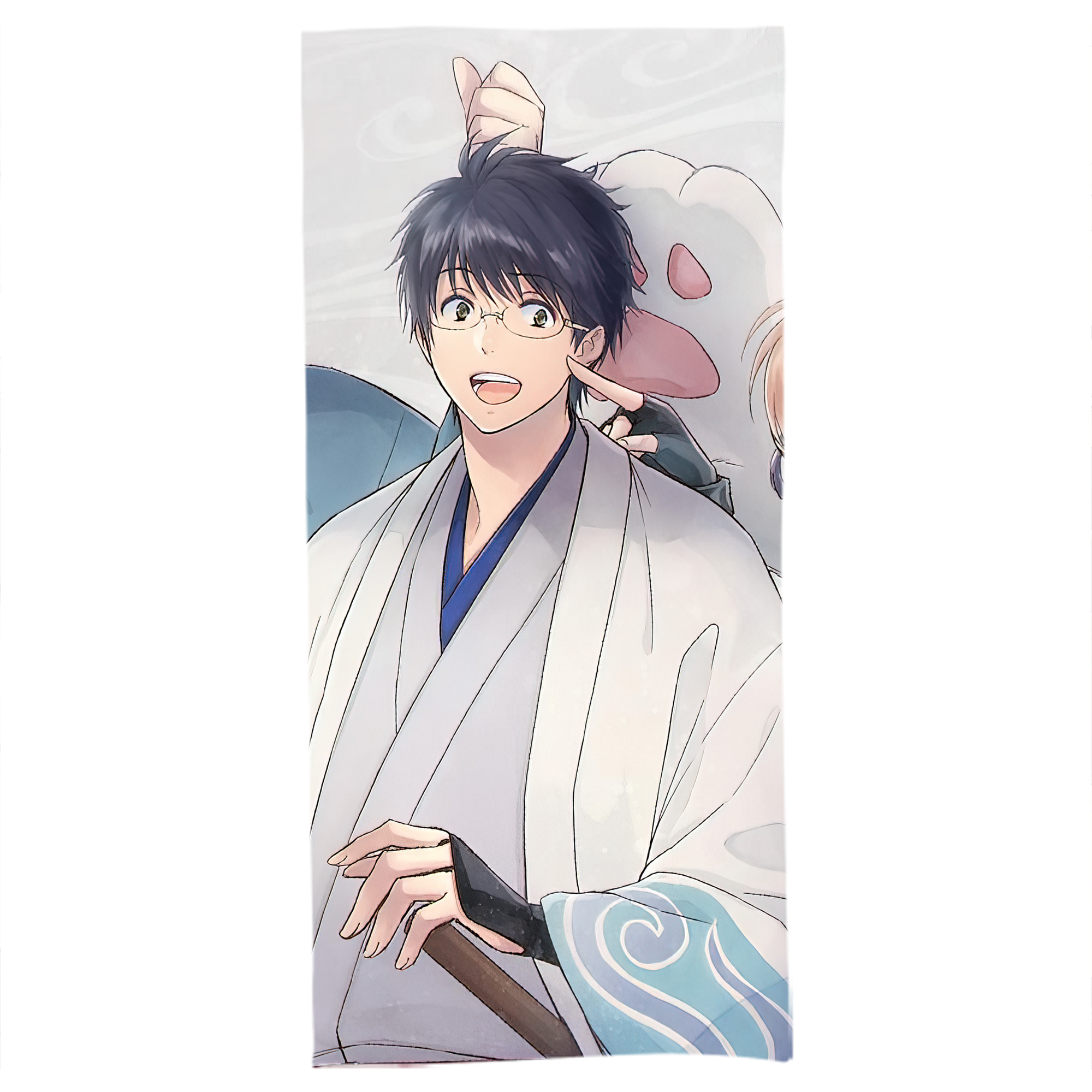 （画像用） ぎんたま 坂田銀時（さかたぎんとき） 神楽 志村新八（しむら しんぱち） GINTAMA Sakata Gintoki Kagura Shimura Shinpachi 大判バスタオル 70×140cm 吸水速乾 柔らかい肌触り