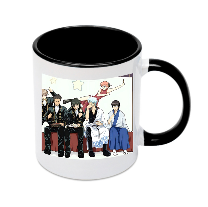 （画像用） ぎんたま 坂田銀時（さかたぎんとき） 神楽 志村新八（しむら しんぱち） GINTAMA Sakata Gintoki Kagura Shimura Shinpachi カラーマグカップ