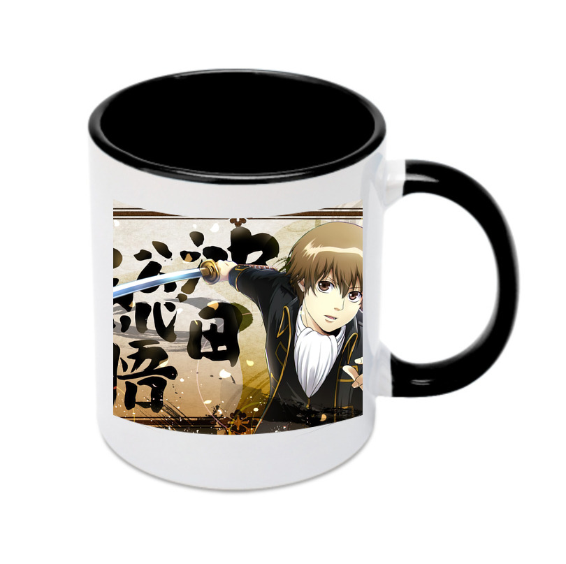 （画像用） ぎんたま 坂田銀時（さかたぎんとき） 神楽 志村新八（しむら しんぱち） GINTAMA Sakata Gintoki Kagura Shimura Shinpachi カラーマグカップ