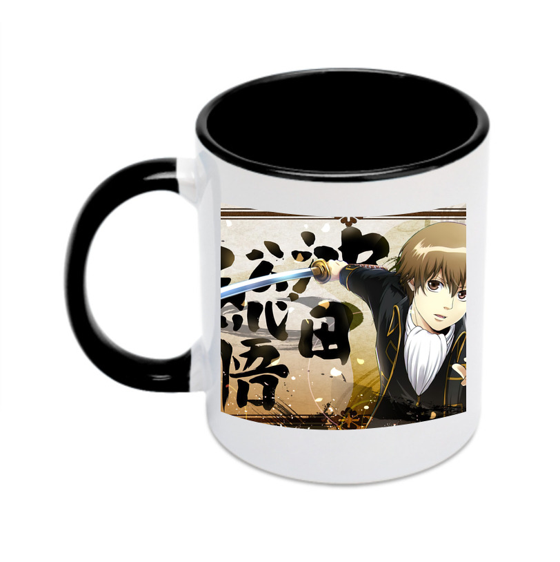 （画像用） ぎんたま 坂田銀時（さかたぎんとき） 神楽 志村新八（しむら しんぱち） GINTAMA Sakata Gintoki Kagura Shimura Shinpachi カラーマグカップ