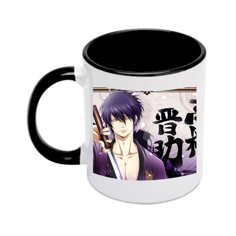 （画像用） ぎんたま 坂田銀時（さかたぎんとき） 神楽 志村新八（しむら しんぱち） GINTAMA Sakata Gintoki Kagura Shimura Shinpachi カラーマグカップ