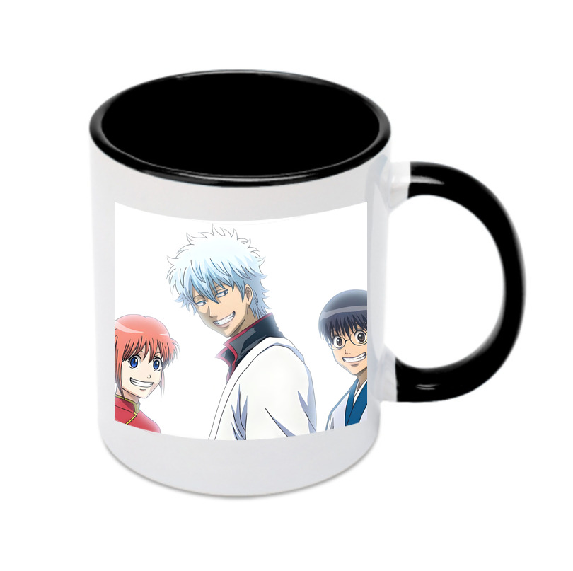 （画像用） ぎんたま 坂田銀時（さかたぎんとき） 神楽 志村新八（しむら しんぱち） GINTAMA Sakata Gintoki Kagura Shimura Shinpachi カラーマグカップ