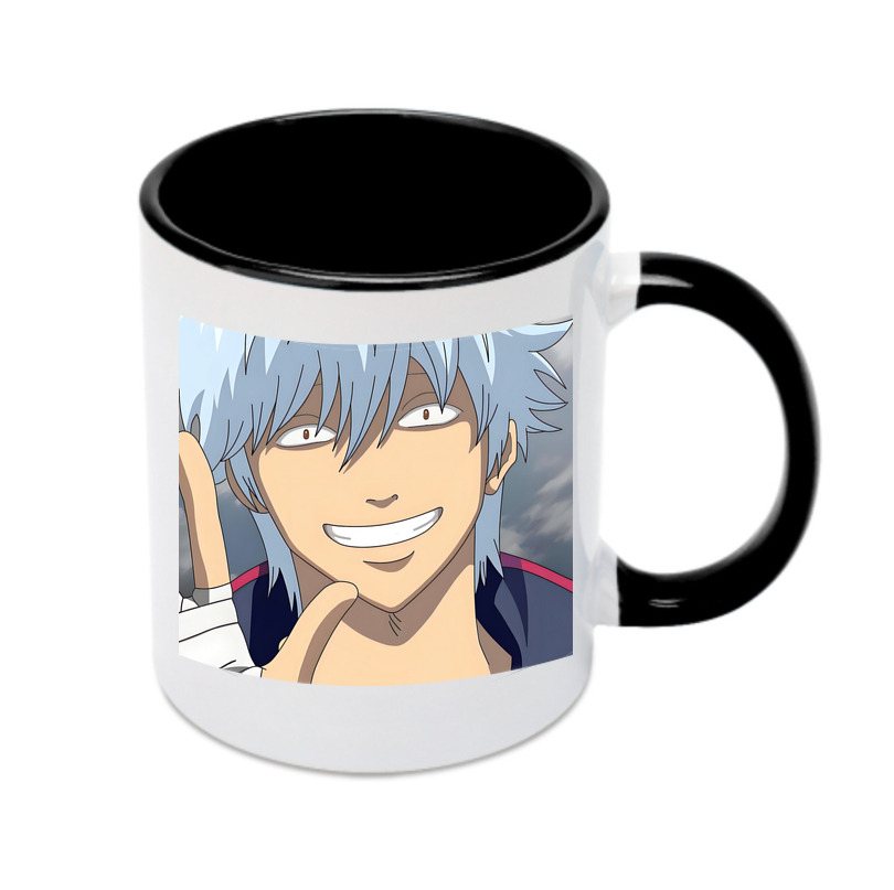 （画像用） ぎんたま 坂田銀時（さかたぎんとき） 神楽 志村新八（しむら しんぱち） GINTAMA Sakata Gintoki Kagura Shimura Shinpachi カラーマグカップ