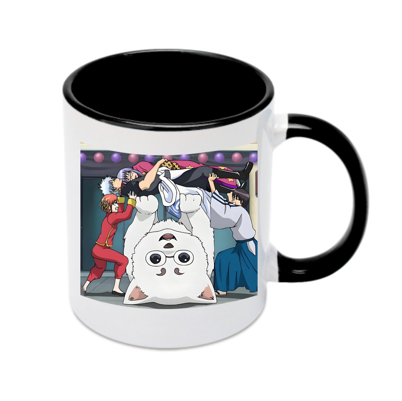 （画像用） ぎんたま 坂田銀時（さかたぎんとき） 神楽 志村新八（しむら しんぱち） GINTAMA Sakata Gintoki Kagura Shimura Shinpachi カラーマグカップ