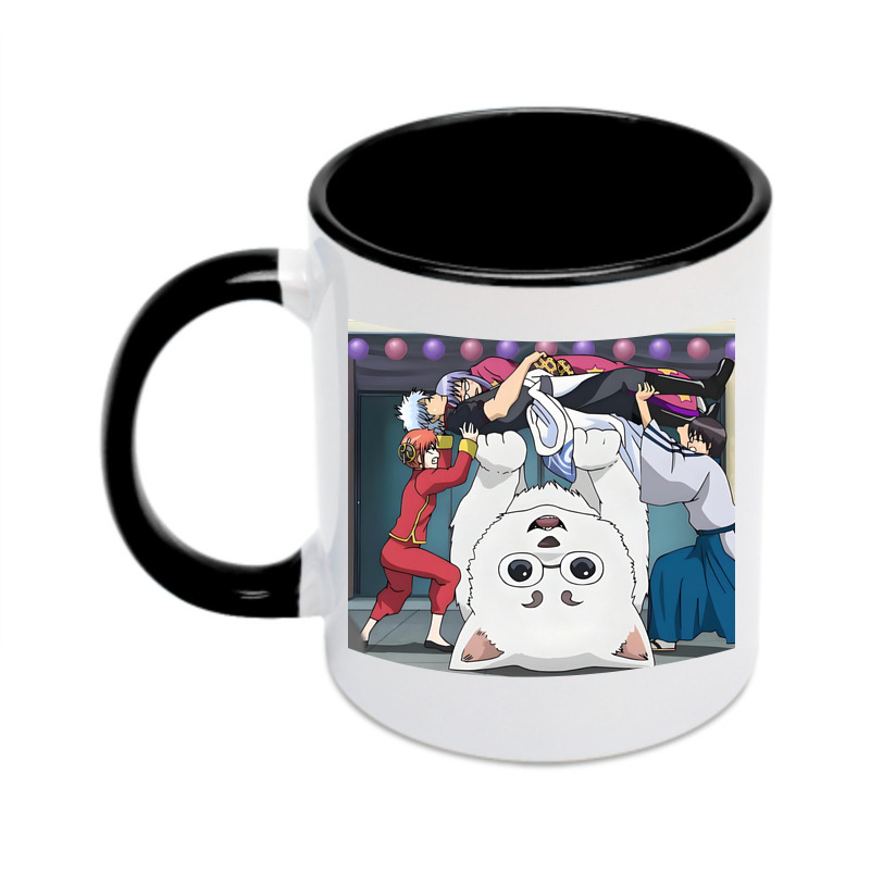（画像用） ぎんたま 坂田銀時（さかたぎんとき） 神楽 志村新八（しむら しんぱち） GINTAMA Sakata Gintoki Kagura Shimura Shinpachi カラーマグカップ