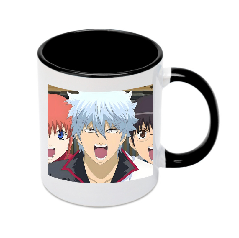 （画像用） ぎんたま 坂田銀時（さかたぎんとき） 神楽 志村新八（しむら しんぱち） GINTAMA Sakata Gintoki Kagura Shimura Shinpachi カラーマグカップ