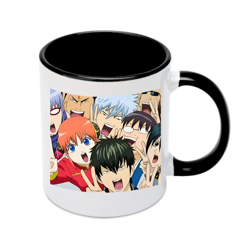（画像用） ぎんたま 坂田銀時（さかたぎんとき） 神楽 志村新八（しむら しんぱち） GINTAMA Sakata Gintoki Kagura Shimura Shinpachi カラーマグカップ