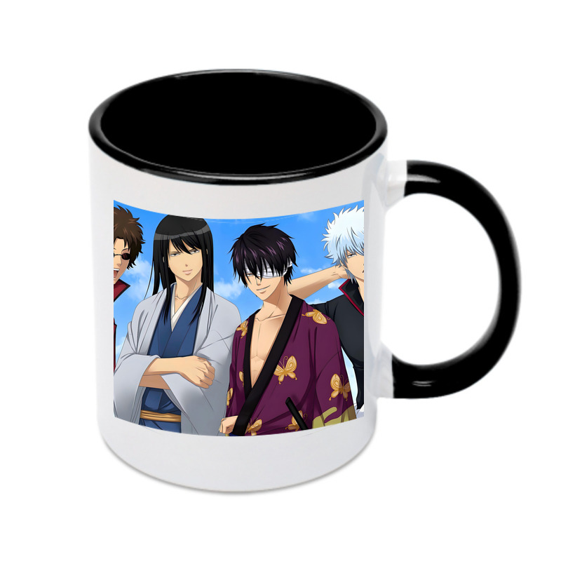 （画像用） ぎんたま 坂田銀時（さかたぎんとき） 神楽 志村新八（しむら しんぱち） GINTAMA Sakata Gintoki Kagura Shimura Shinpachi カラーマグカップ