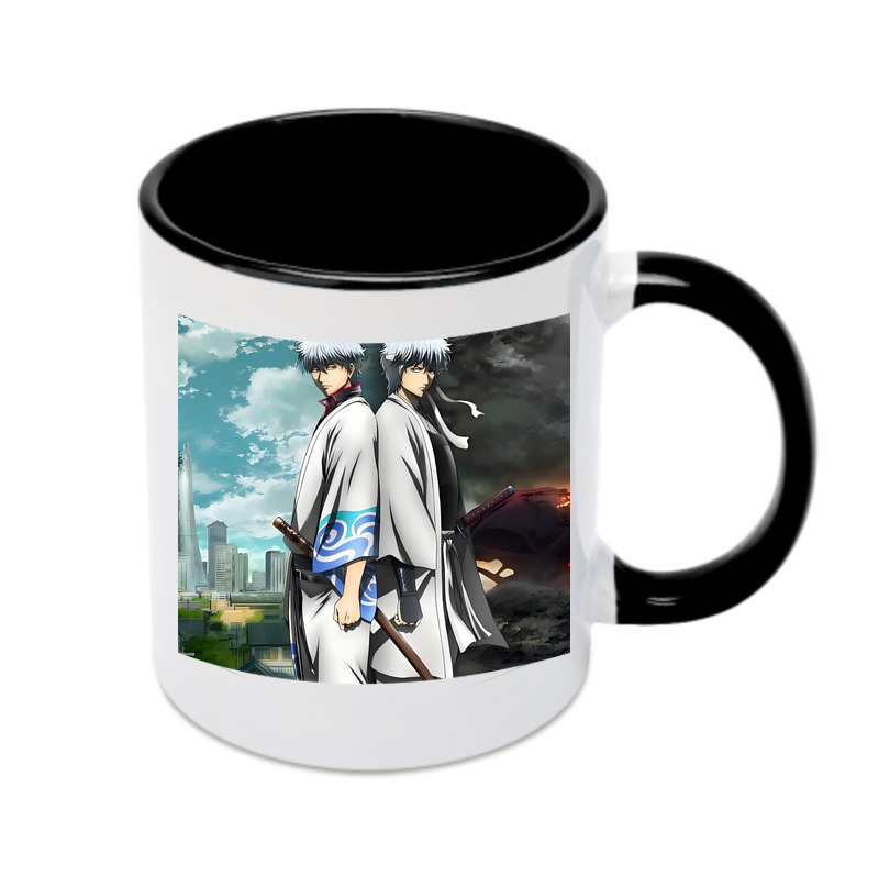 （画像用） ぎんたま 坂田銀時（さかたぎんとき） 神楽 志村新八（しむら しんぱち） GINTAMA Sakata Gintoki Kagura Shimura Shinpachi カラーマグカップ