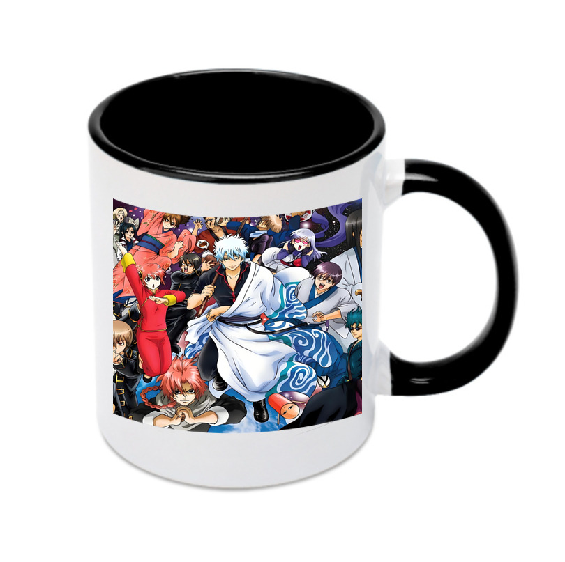 （画像用） ぎんたま 坂田銀時（さかたぎんとき） 神楽 志村新八（しむら しんぱち） GINTAMA Sakata Gintoki Kagura Shimura Shinpachi カラーマグカップ