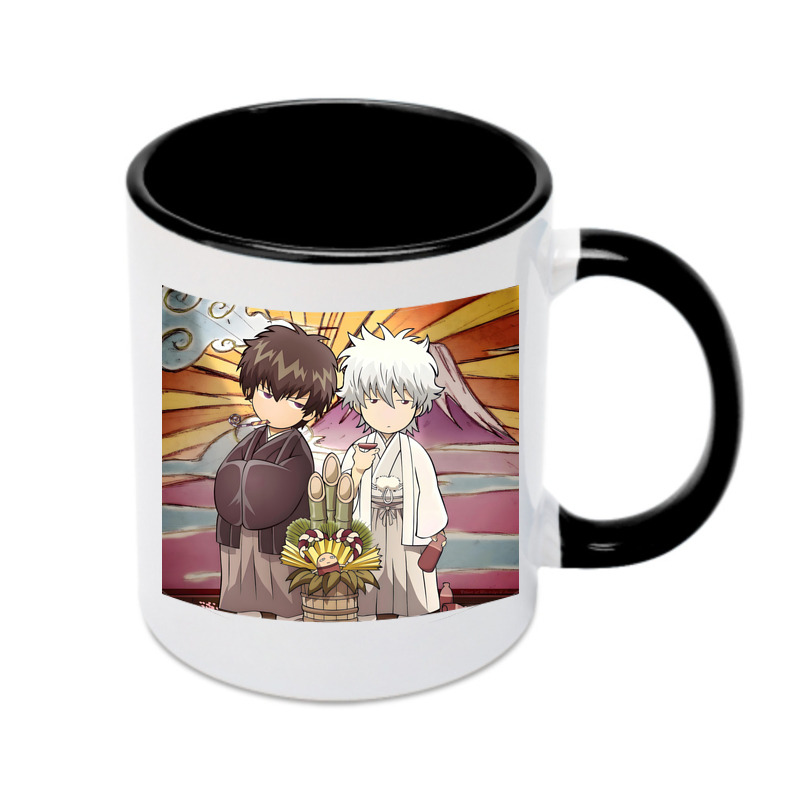 （画像用） ぎんたま 坂田銀時（さかたぎんとき） 神楽 志村新八（しむら しんぱち） GINTAMA Sakata Gintoki Kagura Shimura Shinpachi カラーマグカップ