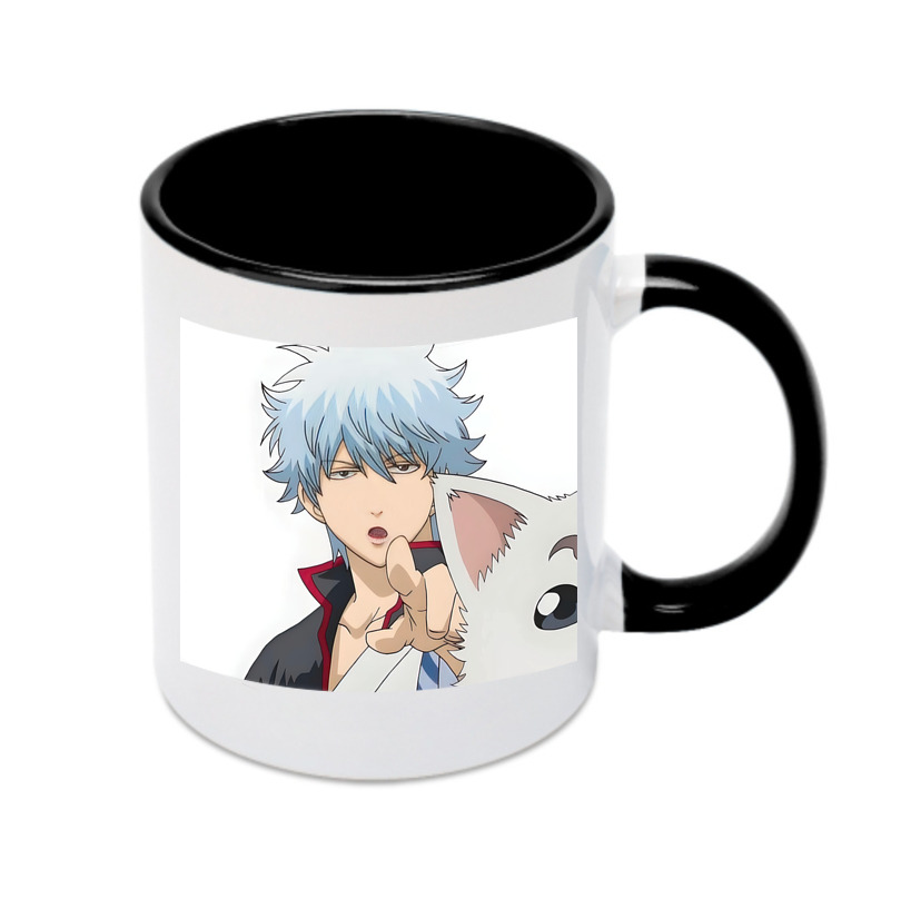 （画像用） ぎんたま 坂田銀時（さかたぎんとき） 神楽 志村新八（しむら しんぱち） GINTAMA Sakata Gintoki Kagura Shimura Shinpachi カラーマグカップ