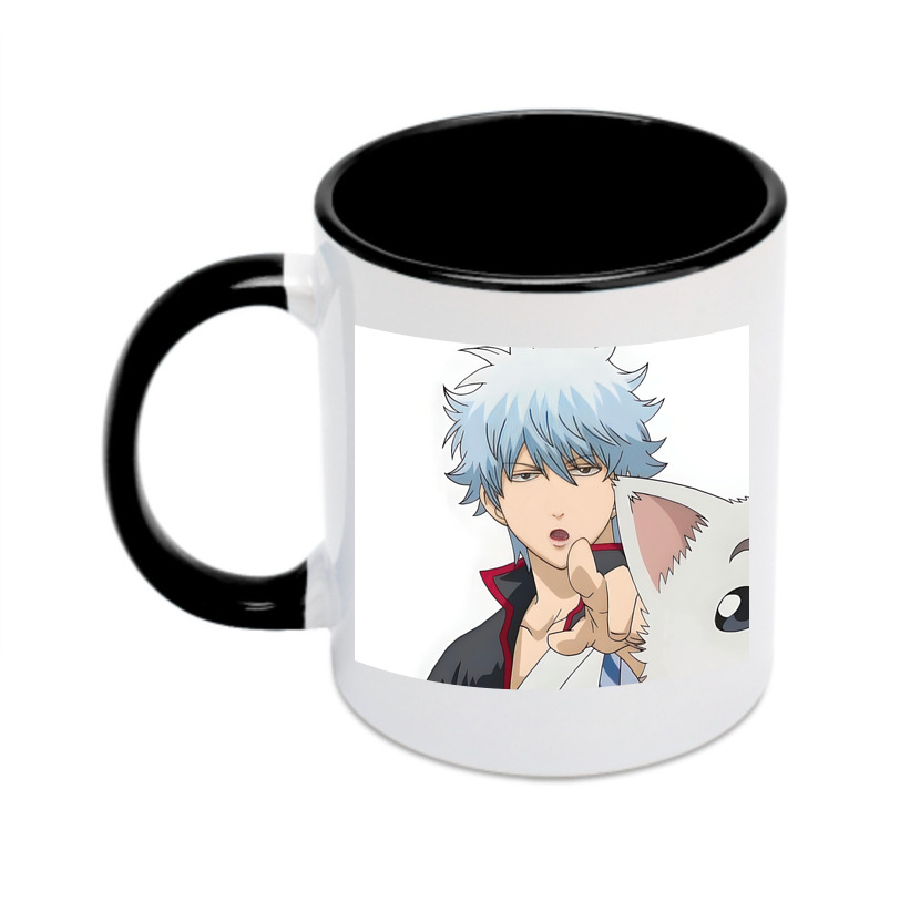（画像用） ぎんたま 坂田銀時（さかたぎんとき） 神楽 志村新八（しむら しんぱち） GINTAMA Sakata Gintoki Kagura Shimura Shinpachi カラーマグカップ