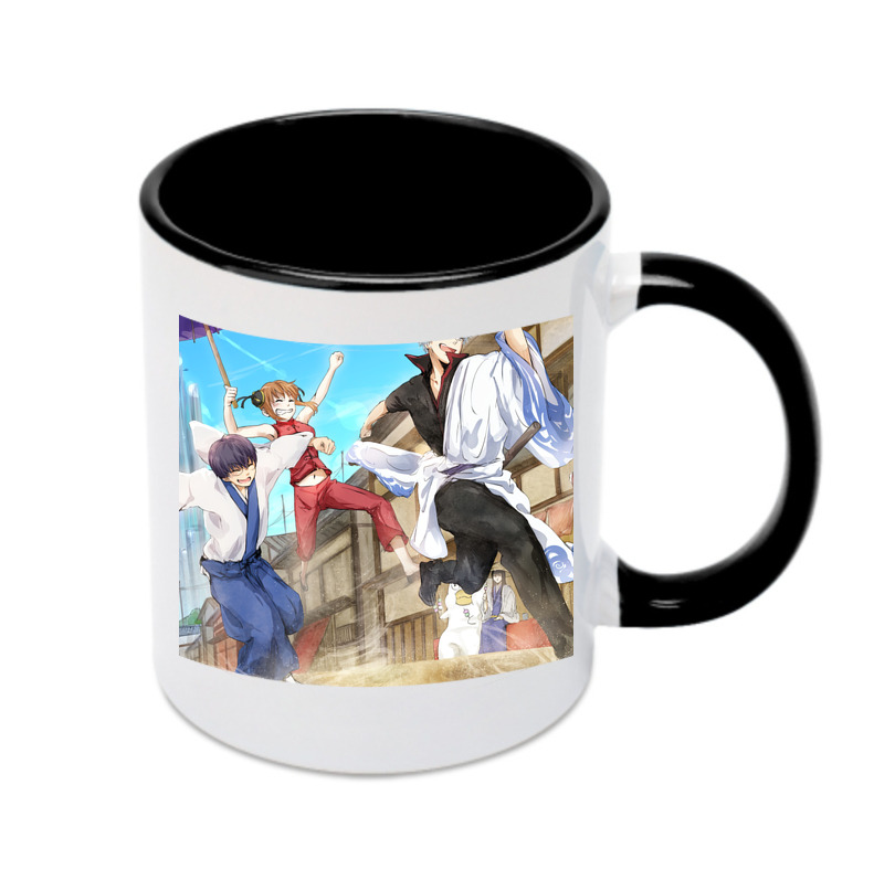 （画像用） ぎんたま 坂田銀時（さかたぎんとき） 神楽 志村新八（しむら しんぱち） GINTAMA Sakata Gintoki Kagura Shimura Shinpachi カラーマグカップ