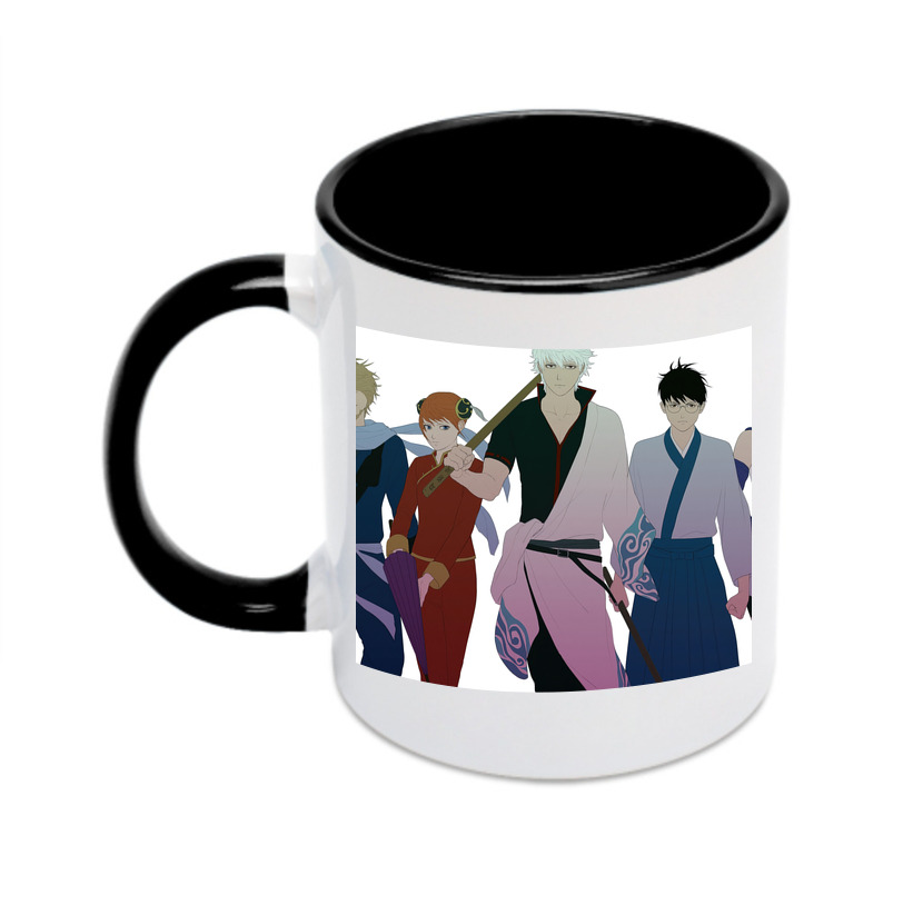 （画像用） ぎんたま 坂田銀時（さかたぎんとき） 神楽 志村新八（しむら しんぱち） GINTAMA Sakata Gintoki Kagura Shimura Shinpachi カラーマグカップ