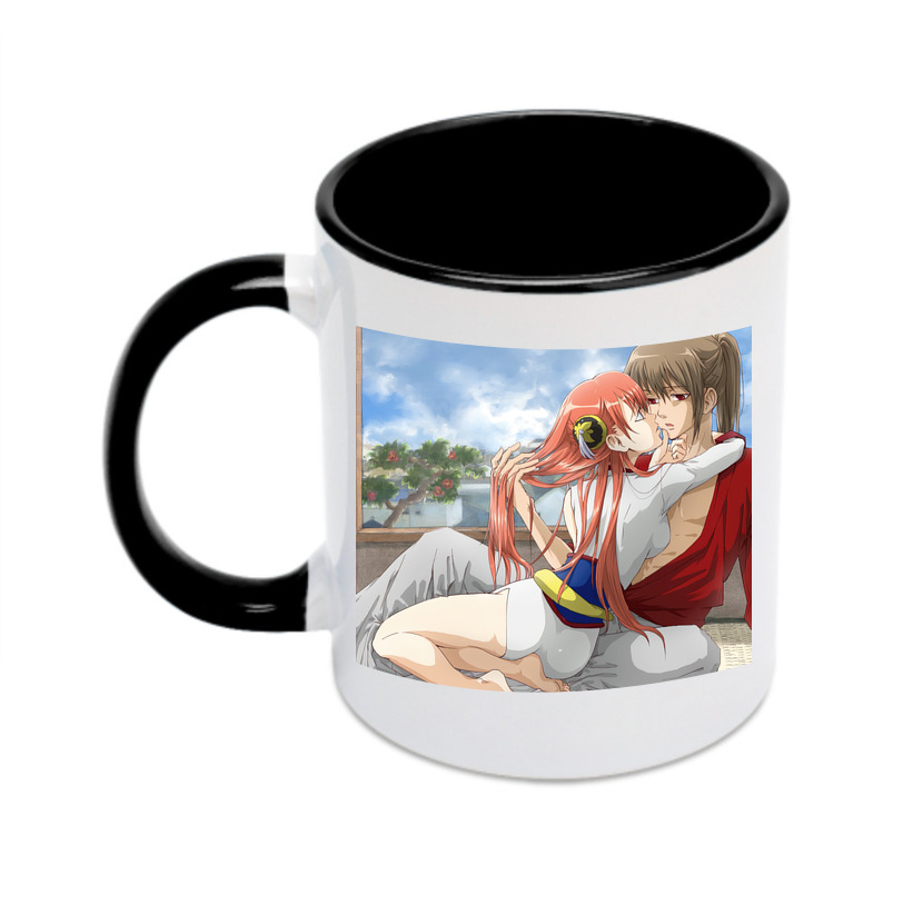 （画像用） ぎんたま 坂田銀時（さかたぎんとき） 神楽 志村新八（しむら しんぱち） GINTAMA Sakata Gintoki Kagura Shimura Shinpachi カラーマグカップ