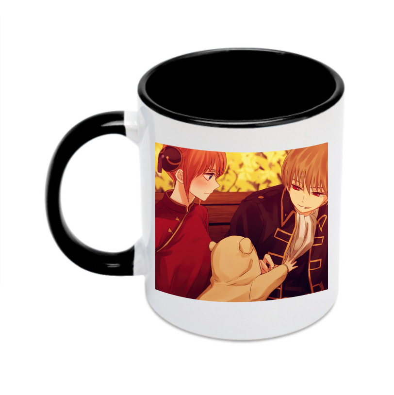 （画像用） ぎんたま 坂田銀時（さかたぎんとき） 神楽 志村新八（しむら しんぱち） GINTAMA Sakata Gintoki Kagura Shimura Shinpachi カラーマグカップ