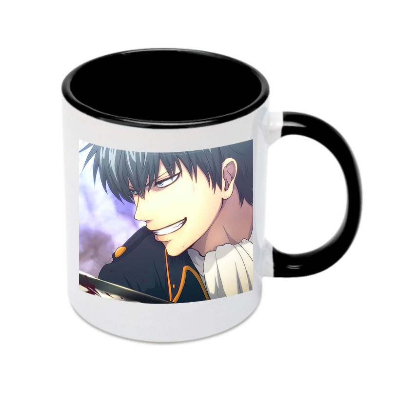 （画像用） ぎんたま 坂田銀時（さかたぎんとき） 神楽 志村新八（しむら しんぱち） GINTAMA Sakata Gintoki Kagura Shimura Shinpachi カラーマグカップ