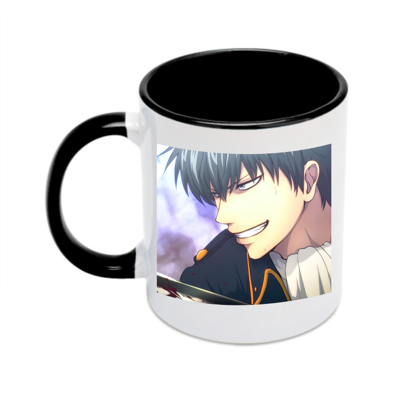（画像用） ぎんたま 坂田銀時（さかたぎんとき） 神楽 志村新八（しむら しんぱち） GINTAMA Sakata Gintoki Kagura Shimura Shinpachi カラーマグカップ