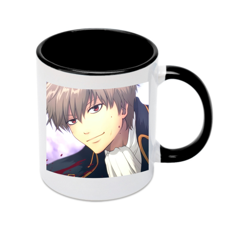 （画像用） ぎんたま 坂田銀時（さかたぎんとき） 神楽 志村新八（しむら しんぱち） GINTAMA Sakata Gintoki Kagura Shimura Shinpachi カラーマグカップ