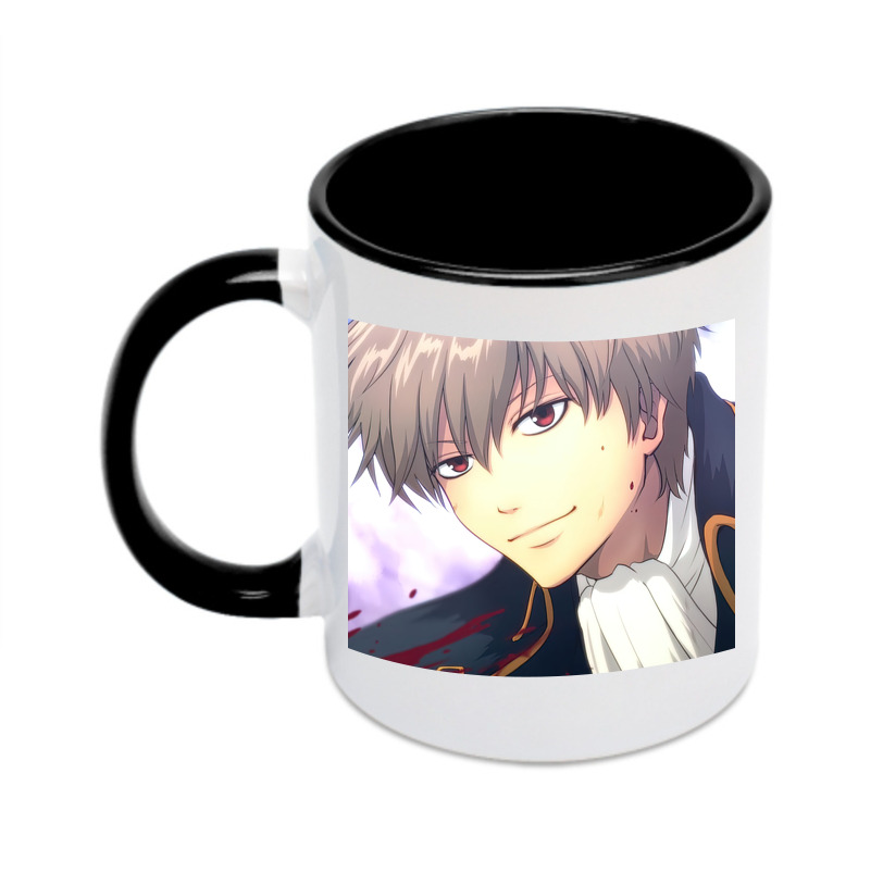 （画像用） ぎんたま 坂田銀時（さかたぎんとき） 神楽 志村新八（しむら しんぱち） GINTAMA Sakata Gintoki Kagura Shimura Shinpachi カラーマグカップ