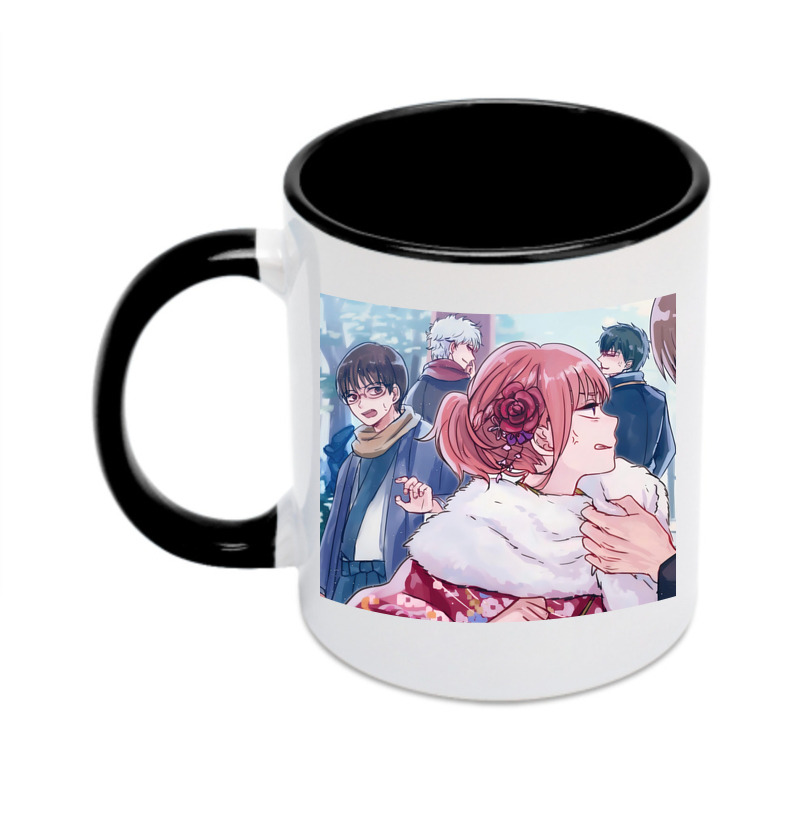 （画像用） ぎんたま 坂田銀時（さかたぎんとき） 神楽 志村新八（しむら しんぱち） GINTAMA Sakata Gintoki Kagura Shimura Shinpachi カラーマグカップ