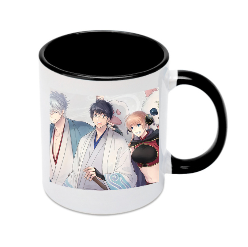 （画像用） ぎんたま 坂田銀時（さかたぎんとき） 神楽 志村新八（しむら しんぱち） GINTAMA Sakata Gintoki Kagura Shimura Shinpachi カラーマグカップ
