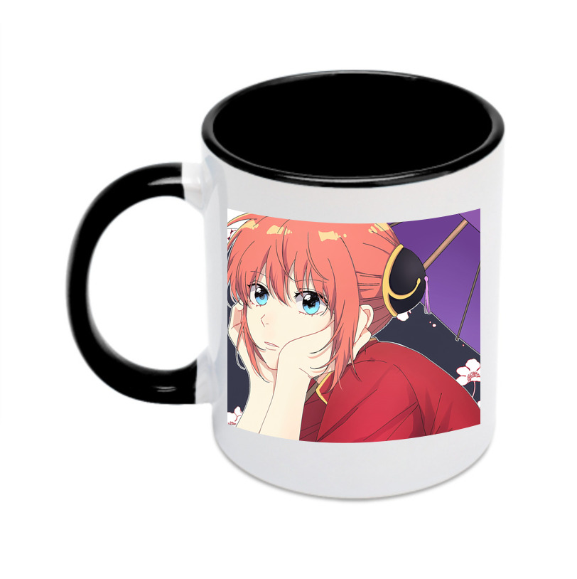 （画像用） ぎんたま 坂田銀時（さかたぎんとき） 神楽 志村新八（しむら しんぱち） GINTAMA Sakata Gintoki Kagura Shimura Shinpachi カラーマグカップ