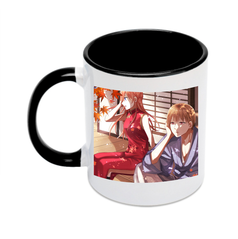 （画像用） ぎんたま 坂田銀時（さかたぎんとき） 神楽 志村新八（しむら しんぱち） GINTAMA Sakata Gintoki Kagura Shimura Shinpachi カラーマグカップ