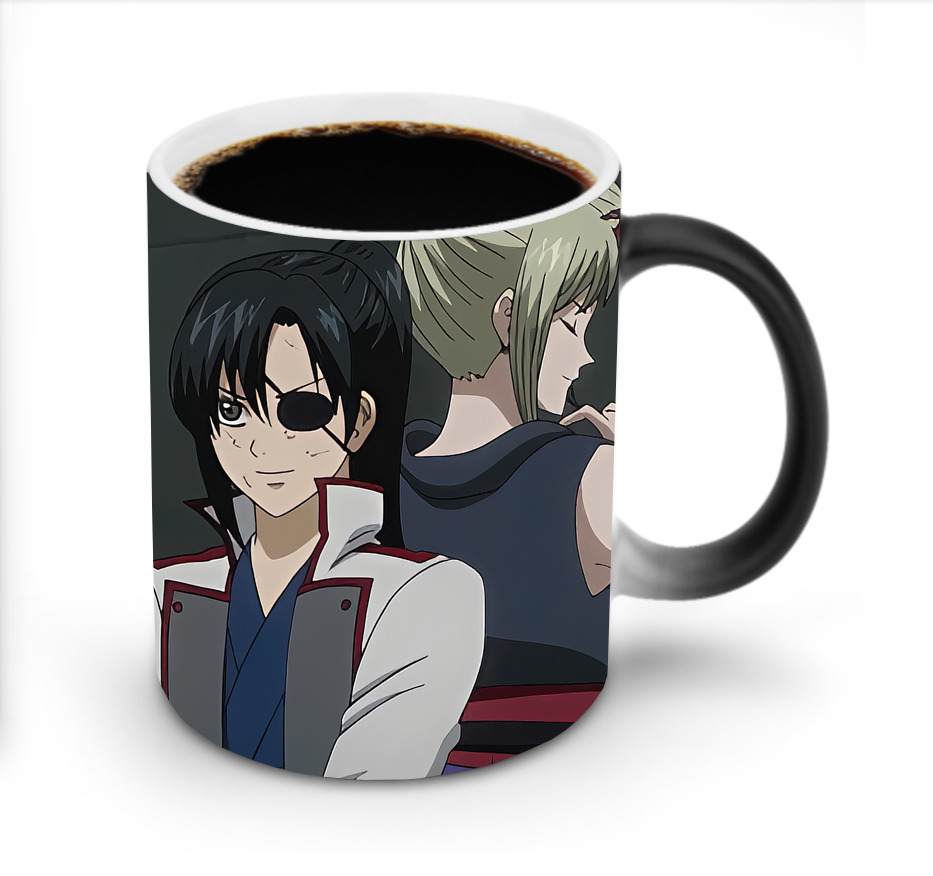 （画像用） ぎんたま 坂田銀時（さかたぎんとき） 神楽 志村新八（しむら しんぱち） GINTAMA Sakata Gintoki Kagura Shimura Shinpachi 温度変色マグカップ