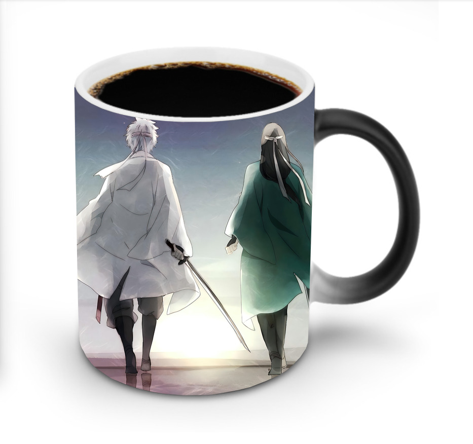 （画像用） ぎんたま 坂田銀時（さかたぎんとき） 神楽 志村新八（しむら しんぱち） GINTAMA Sakata Gintoki Kagura Shimura Shinpachi 温度変色マグカップ