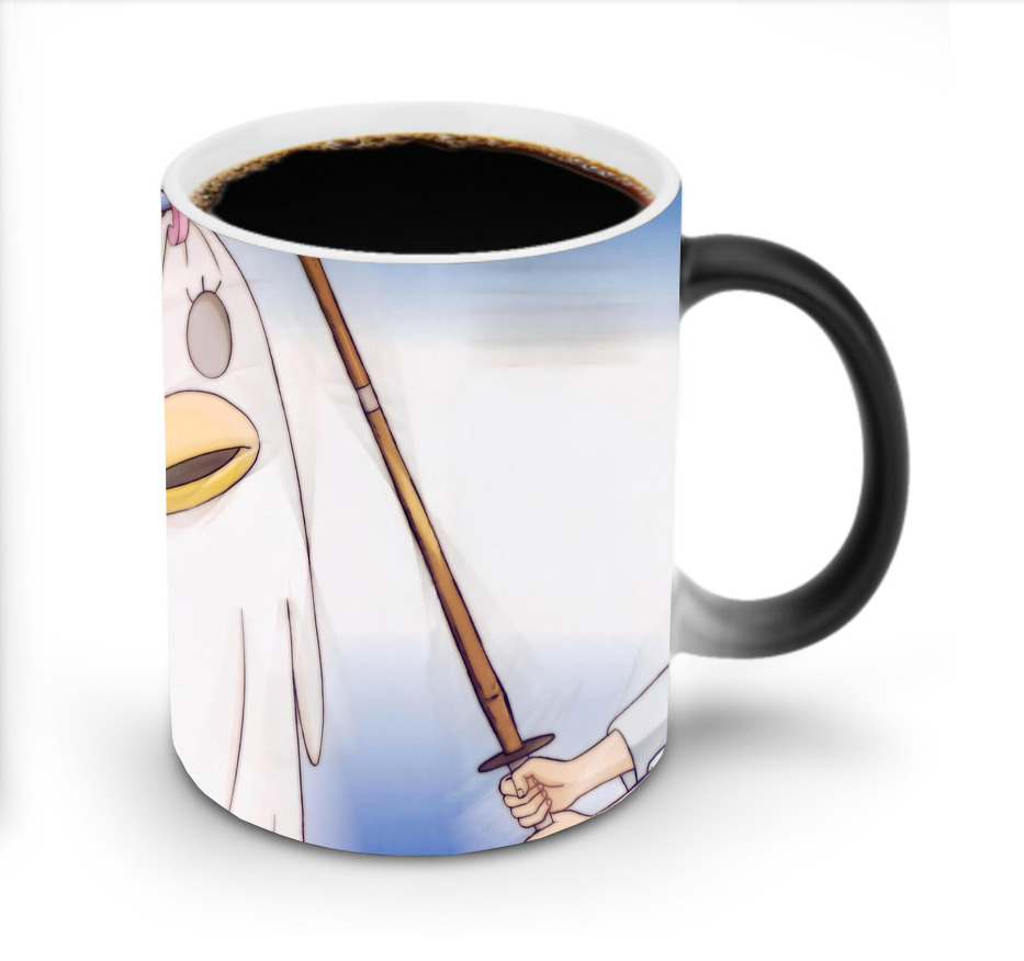 （画像用） ぎんたま 坂田銀時（さかたぎんとき） 神楽 志村新八（しむら しんぱち） GINTAMA Sakata Gintoki Kagura Shimura Shinpachi 温度変色マグカップ