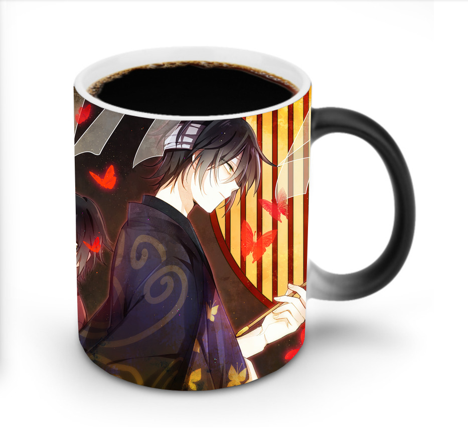 （画像用） ぎんたま 坂田銀時（さかたぎんとき） 神楽 志村新八（しむら しんぱち） GINTAMA Sakata Gintoki Kagura Shimura Shinpachi 温度変色マグカップ