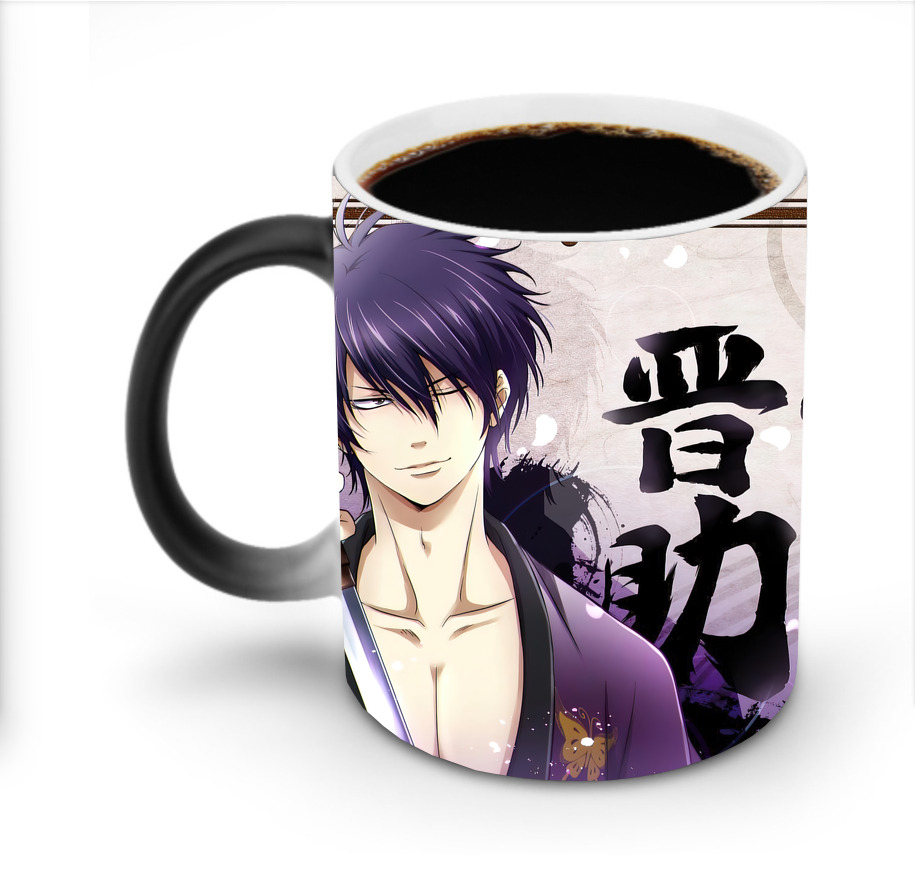 （画像用） ぎんたま 坂田銀時（さかたぎんとき） 神楽 志村新八（しむら しんぱち） GINTAMA Sakata Gintoki Kagura Shimura Shinpachi 温度変色マグカップ