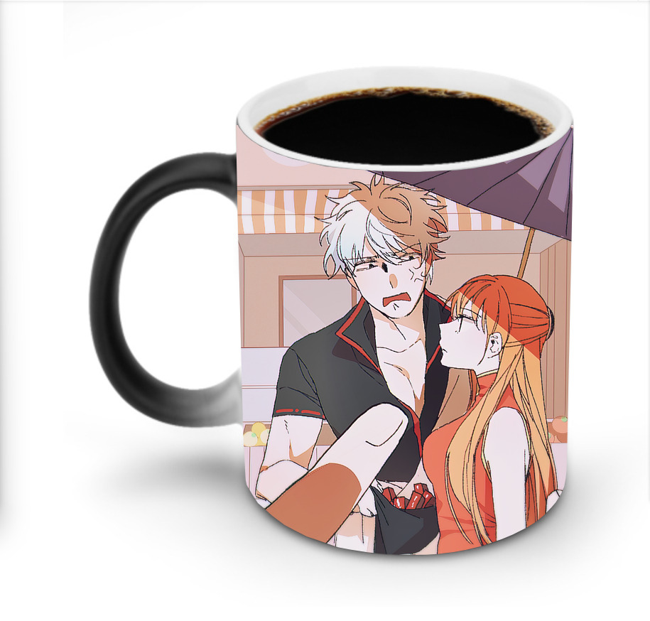 （画像用） ぎんたま 坂田銀時（さかたぎんとき） 神楽 志村新八（しむら しんぱち） GINTAMA Sakata Gintoki Kagura Shimura Shinpachi 温度変色マグカップ