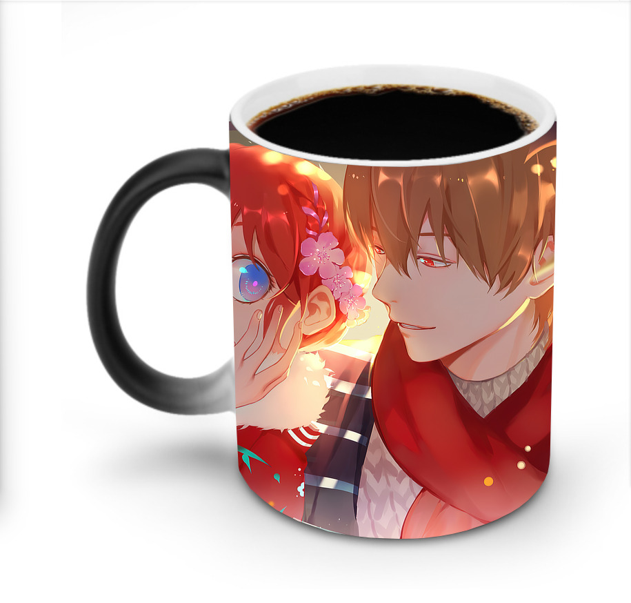 （画像用） ぎんたま 坂田銀時（さかたぎんとき） 神楽 志村新八（しむら しんぱち） GINTAMA Sakata Gintoki Kagura Shimura Shinpachi 温度変色マグカップ