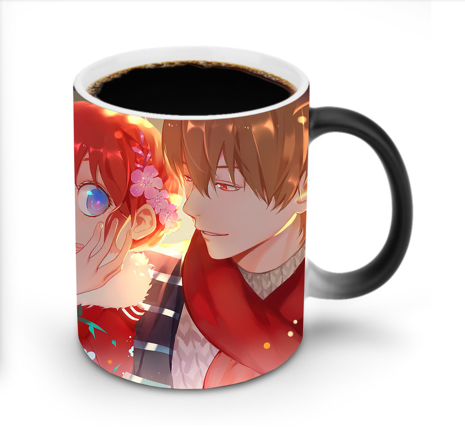 （画像用） ぎんたま 坂田銀時（さかたぎんとき） 神楽 志村新八（しむら しんぱち） GINTAMA Sakata Gintoki Kagura Shimura Shinpachi 温度変色マグカップ
