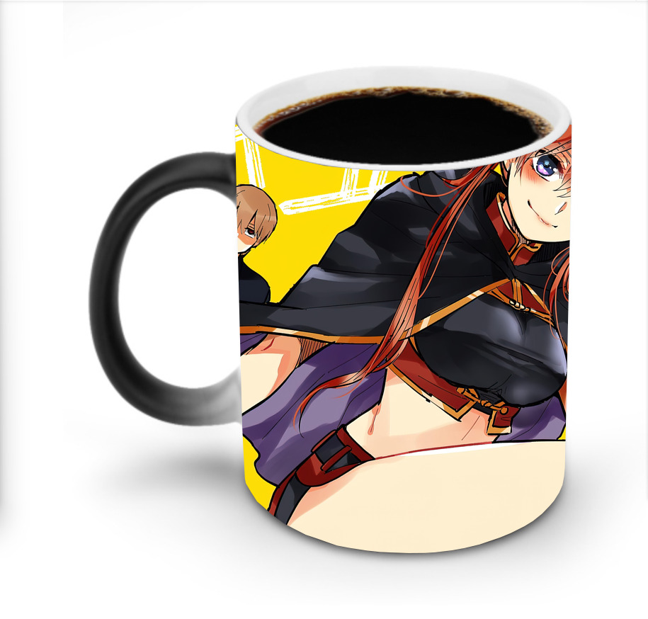 （画像用） ぎんたま 坂田銀時（さかたぎんとき） 神楽 志村新八（しむら しんぱち） GINTAMA Sakata Gintoki Kagura Shimura Shinpachi 温度変色マグカップ