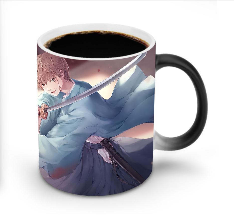 （画像用） ぎんたま 坂田銀時（さかたぎんとき） 神楽 志村新八（しむら しんぱち） GINTAMA Sakata Gintoki Kagura Shimura Shinpachi 温度変色マグカップ