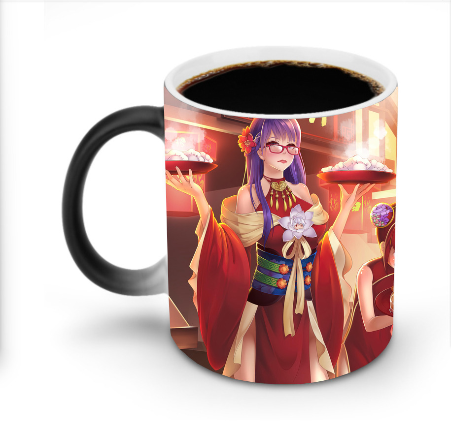 （画像用） ぎんたま 坂田銀時（さかたぎんとき） 神楽 志村新八（しむら しんぱち） GINTAMA Sakata Gintoki Kagura Shimura Shinpachi 温度変色マグカップ