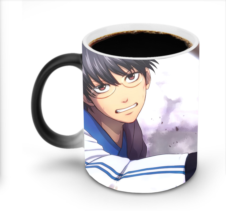 （画像用） ぎんたま 坂田銀時（さかたぎんとき） 神楽 志村新八（しむら しんぱち） GINTAMA Sakata Gintoki Kagura Shimura Shinpachi 温度変色マグカップ