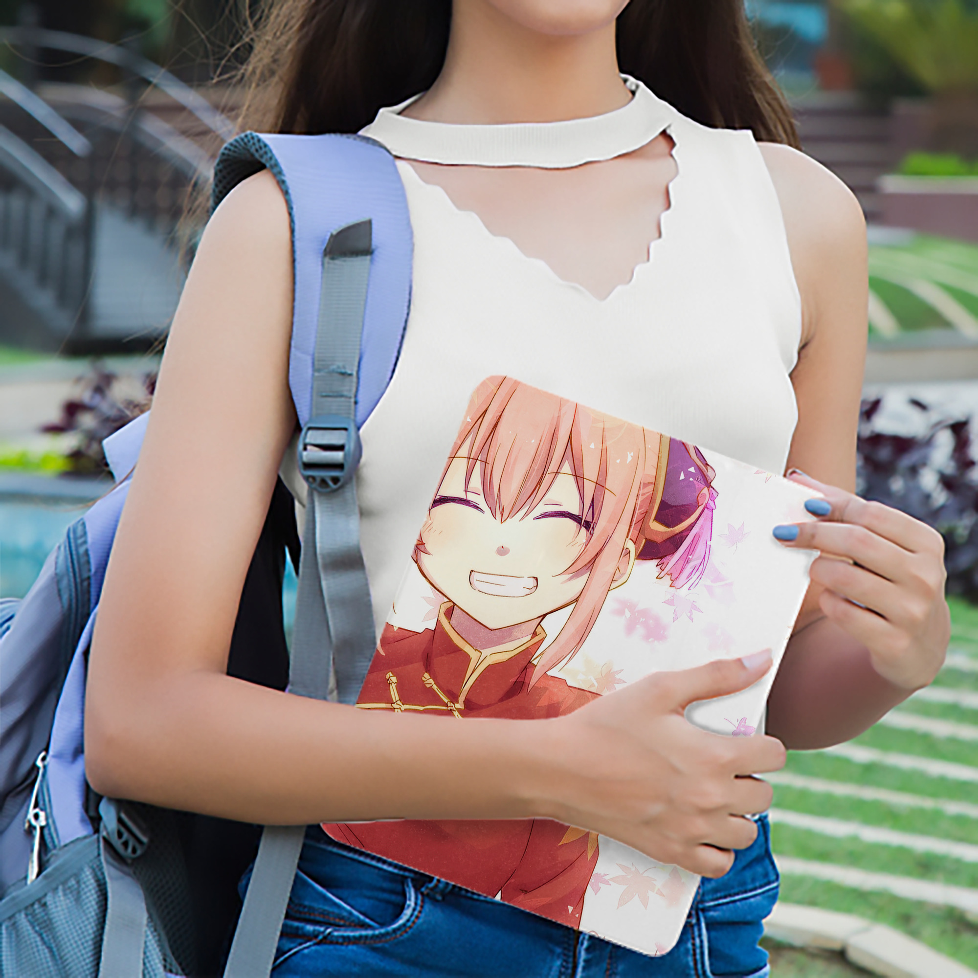 ぎんたま 坂田銀時（さかたぎんとき） 神楽 志村新八（しむら しんぱち） GINTAMA Sakata Gintoki Kagura Shimura Shinpachi IPadケース ペンホルダー付き ブックスタイルデザイン