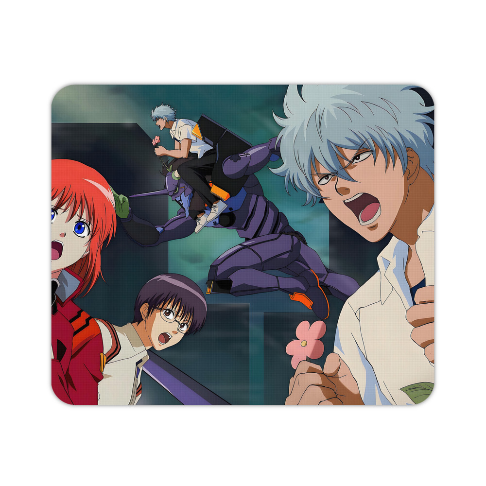 （画像用） ぎんたま 坂田銀時（さかたぎんとき） 神楽 志村新八（しむら しんぱち） GINTAMA Sakata Gintoki Kagura Shimura Shinpachi マウスパッド ステッチ加工 ラバー素材 防水 滑り止め 超薄型 ゲーミング/オフィス対応