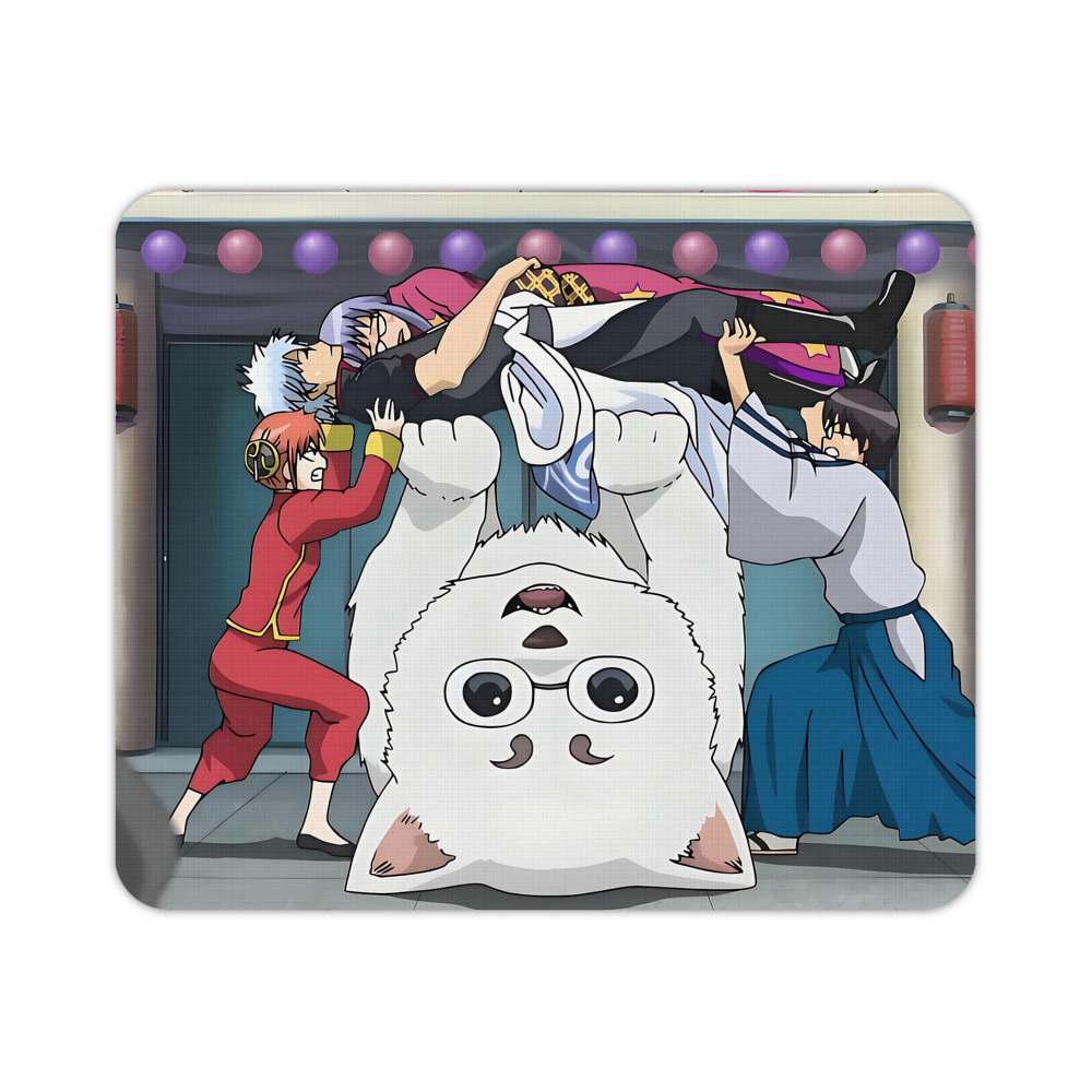 （画像用） ぎんたま 坂田銀時（さかたぎんとき） 神楽 志村新八（しむら しんぱち） GINTAMA Sakata Gintoki Kagura Shimura Shinpachi マウスパッド ステッチ加工 ラバー素材 防水 滑り止め 超薄型 ゲーミング/オフィス対応