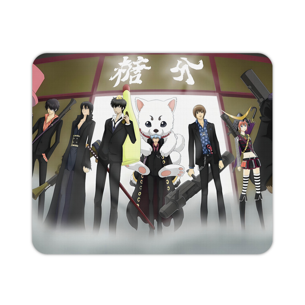 （画像用） ぎんたま 坂田銀時（さかたぎんとき） 神楽 志村新八（しむら しんぱち） GINTAMA Sakata Gintoki Kagura Shimura Shinpachi マウスパッド ステッチ加工 ラバー素材 防水 滑り止め 超薄型 ゲーミング/オフィス対応
