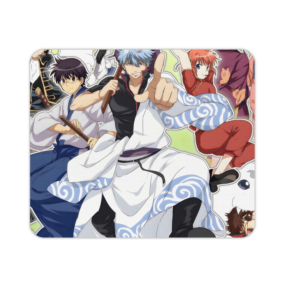 （画像用） ぎんたま 坂田銀時（さかたぎんとき） 神楽 志村新八（しむら しんぱち） GINTAMA Sakata Gintoki Kagura Shimura Shinpachi マウスパッド ステッチ加工 ラバー素材 防水 滑り止め 超薄型 ゲーミング/オフィス対応